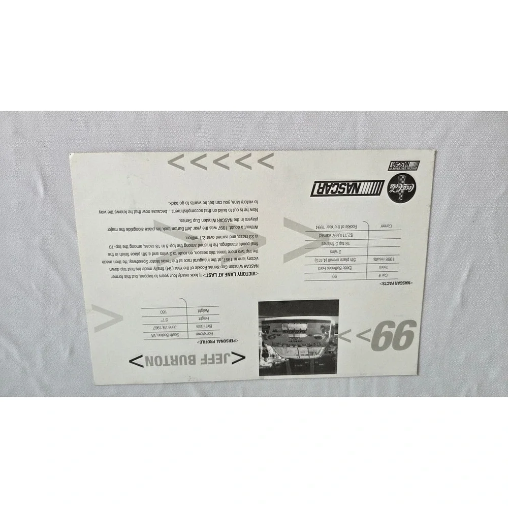 Vintage 1999 Coca-Cola NASCAR Collector Cards